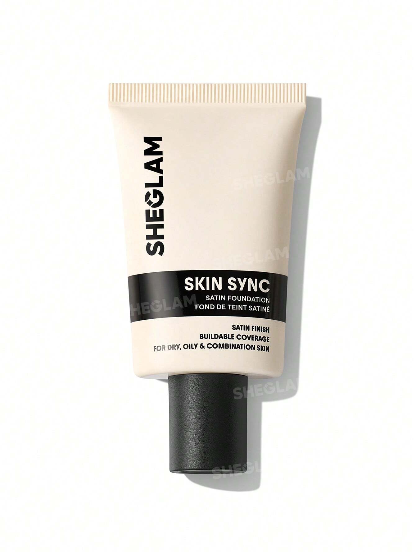 کرم پودر ابریشمی تیوپی شیگلم Sheglam مدل Skin Sync Satin Foundation