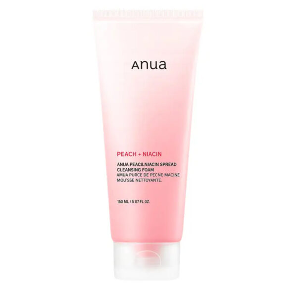 فوم شستشو هلو و نیاسین آنوا ضدجوش و درخشان کننده ANUA PEACH NIACIN SPREAD CLEANSING FOAM