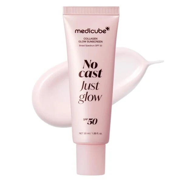 ضدافتاب کلاژن مدیکیوب درخشان کننده و آبرسان medicube Sunscreen No Cast Just Glow Collagen