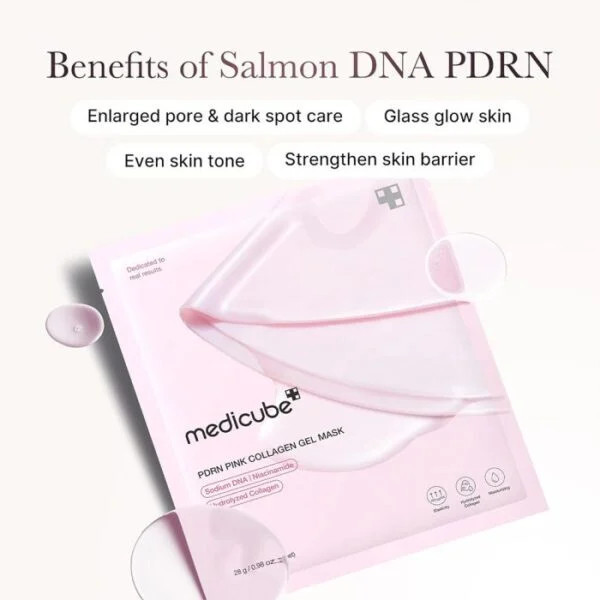 ماسک ژلی کلاژن و PDRN سالمون مدیکیوب MEDICUBE PDRN PINK COLLAGEN GEL MASK