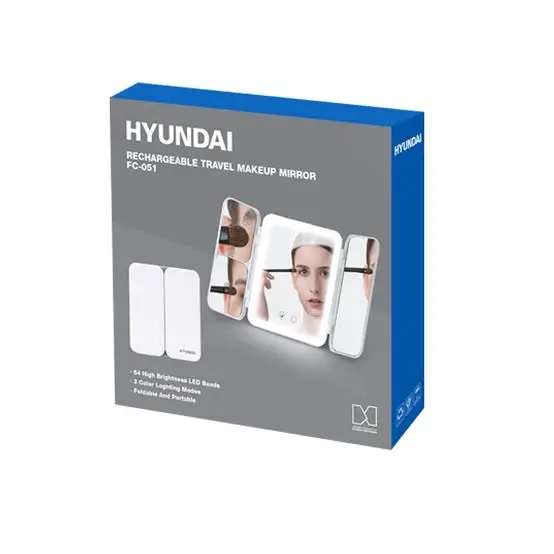 آینه آرایشی رینگ لایت دار هیوندای | Hyundai LED Makeup Mirror