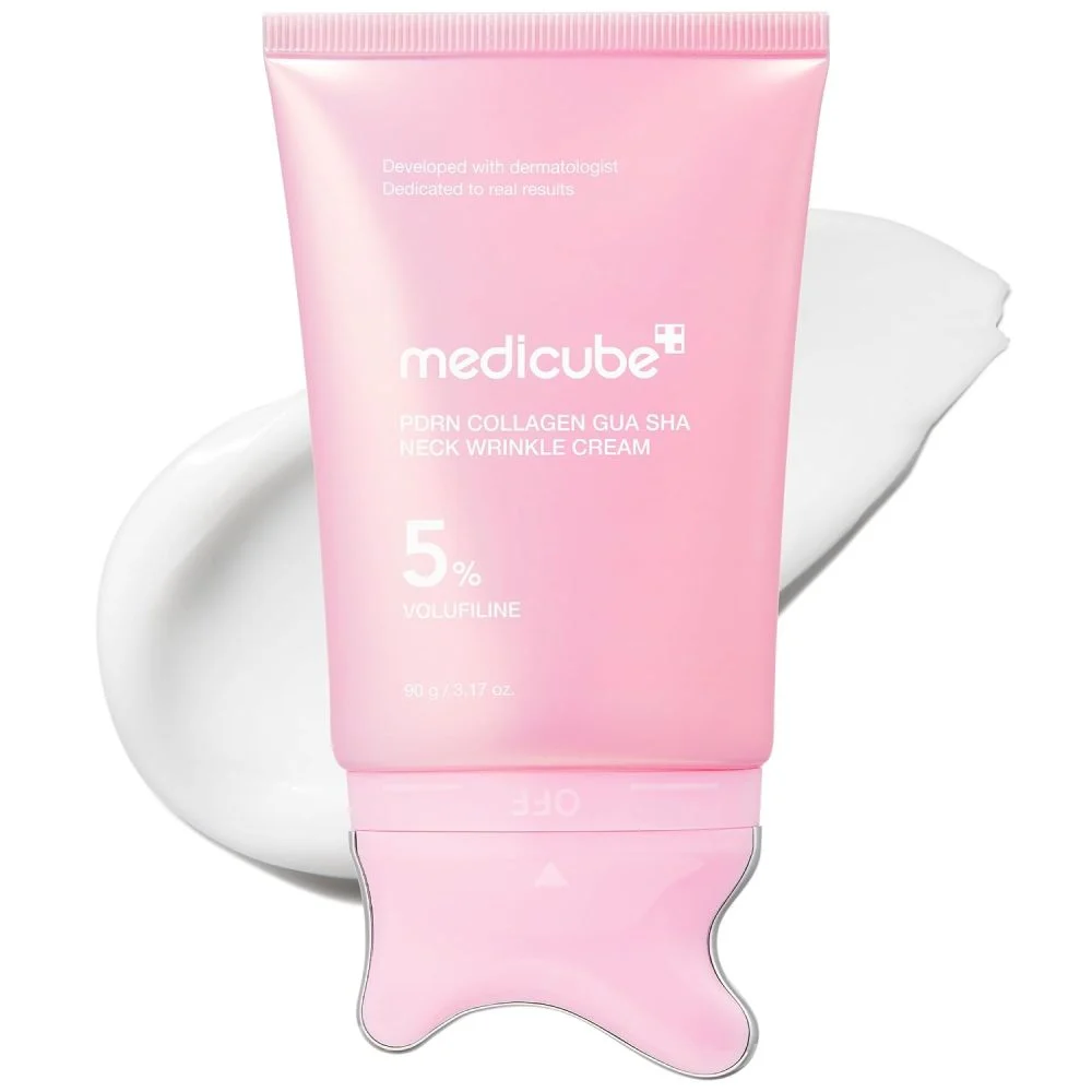 گواشا ضدچروک و سفت‌کننده گردن PDRN مدیکیوب Medicube PDRN Collagen Gua Sha Neck Wrinkle Cream