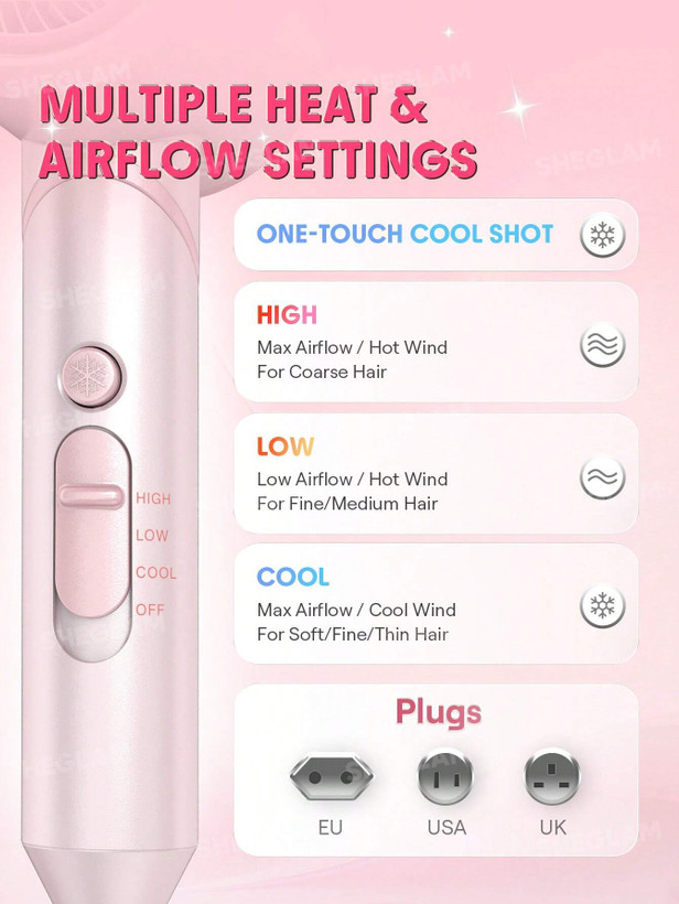سشوار حرفهای 3 کاره شیگلم مدل Blowout Bliss Triple Threat Hair Dryer